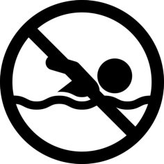 No Swimming Sketch Svg Vector, Free Vectors File